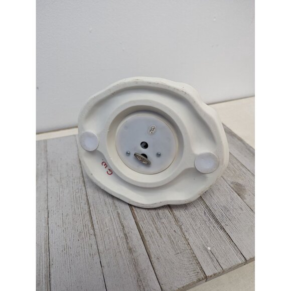 Musical Nativity Figurine Plays Silent Night Off White Bisque Holy Family 8” - Picture 7 of 8